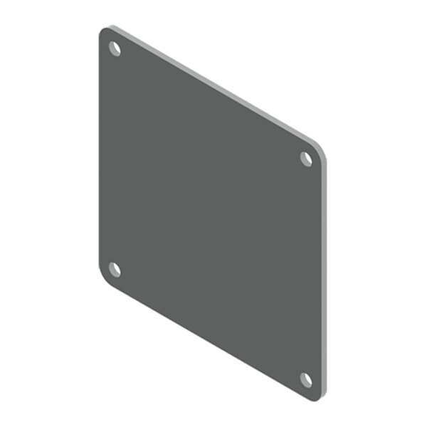 Nvent Hoffman Wireway Closure Plate, 12 Type, NEMA 12 Rating, Stainless Steel, 2B Cold Rolled - F44WPSS