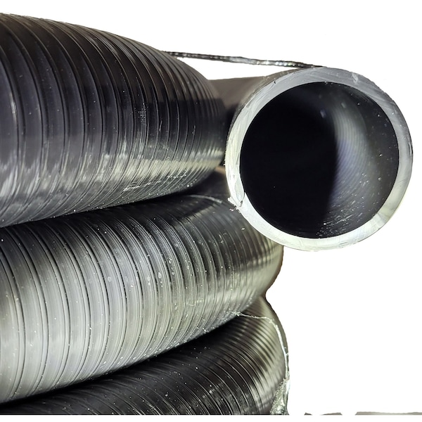 Hydromaxx Liquid-Tight Flex Plastic Conduit, 1/2 in Trade Size, 100 ft, PVC, Black - LT012100B