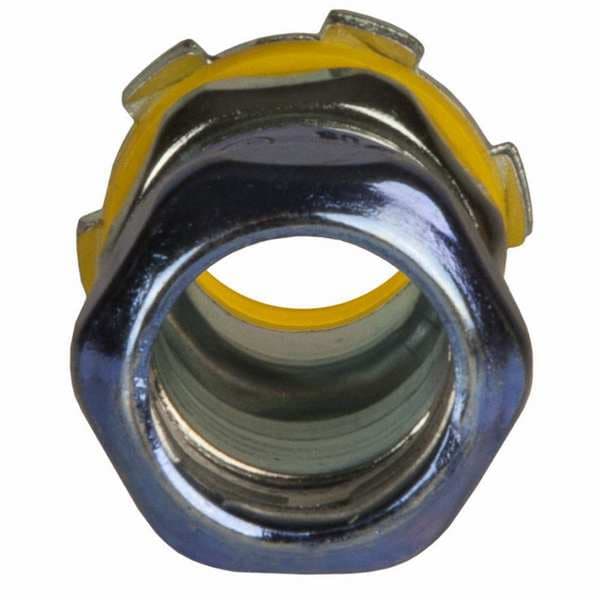 Raco EMT Grounding Connector, 3 in, Compression, Steel, Zinc Plated, Black; Gray - 2962RT