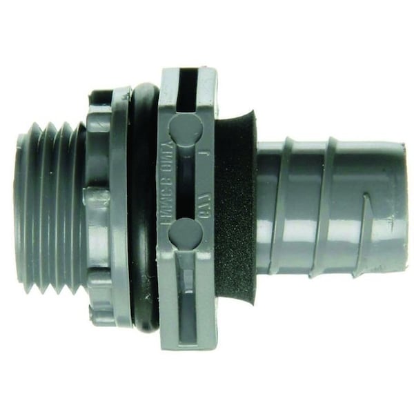Carlon Conduit Connector, 1/2 in NPT, 1.79 in L, PVC - LN43DA-CTN