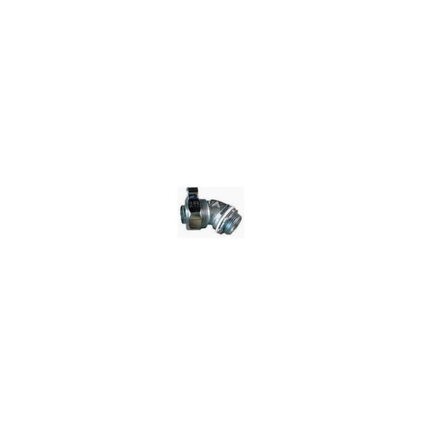 Appleton Electric Connectors, 1'', Zinc Electroplated/Chromate/Epoxy Powder Coated, Malleable Iron, Plain Throat, Ext - ST-45100L