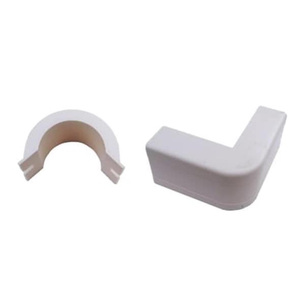 Cable Wholesale External Elbow Raceway, 31R2 Series, White - 31R2-007WH