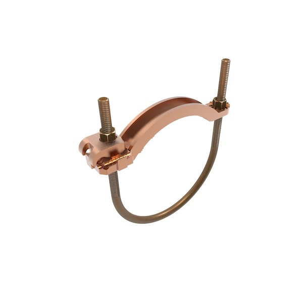 Burndy Pipe Ground Clamp, 4AWG, 7.5In, Type: COMMERCIAL - GAR3905BU