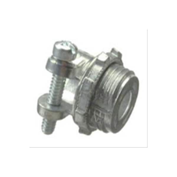 Halex Conduit Fitting Connector, 1/2 in, Push-On, Die Cast Zinc, Red - 20421