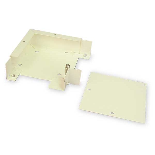 Legrand Flat Elbow Raceway, 4000 Series, 1 Channel, 4-3/4 in W, 1-1/2 in H, 4-3/4 in L, Ivory - V4011