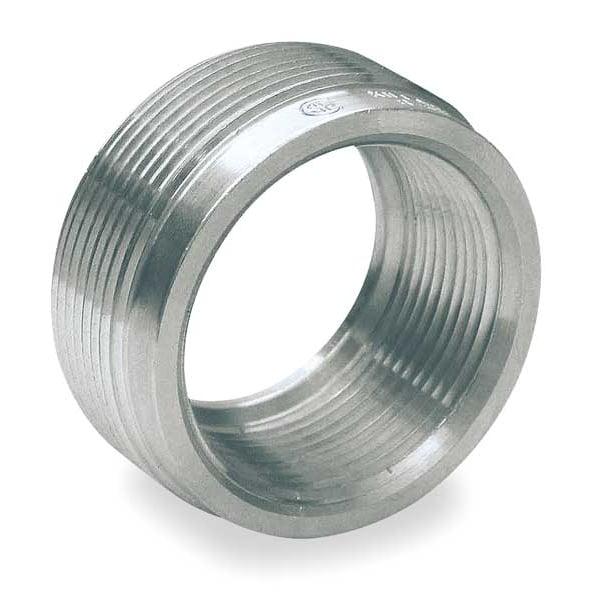 Hubbell Killark IMC Reducing Bushing, 2 in x 1-1/2 in, Threaded, Aluminum, Plain, Silver - R-65