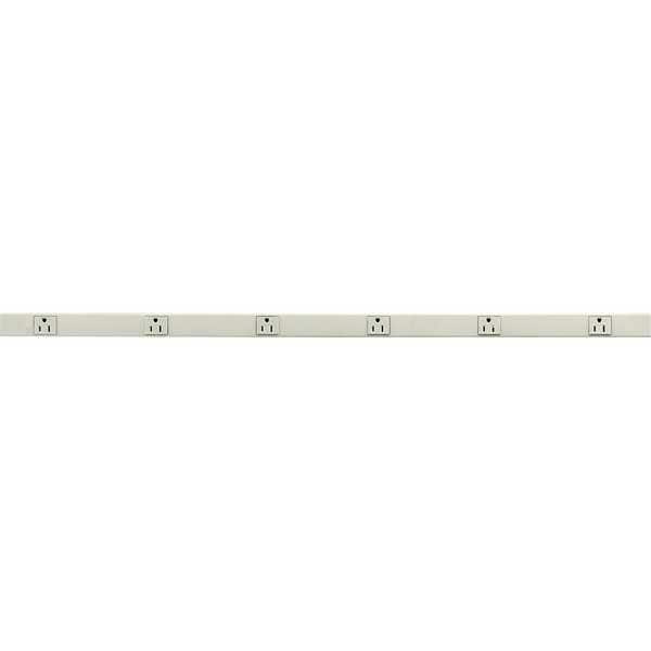 Hubbell Wiring Device-Kellems Prewired Raceway, 6 Outlets, 3 Ft. L - HBL20GB306IV