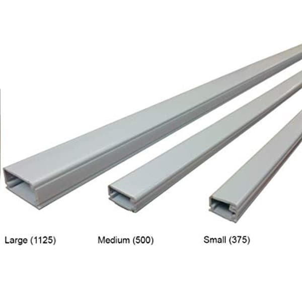 Wire Trak Cover Plate Raceway, 375 Series, 3/4 in W, 1/2 in H, 50 ft L, White - WT375-50
