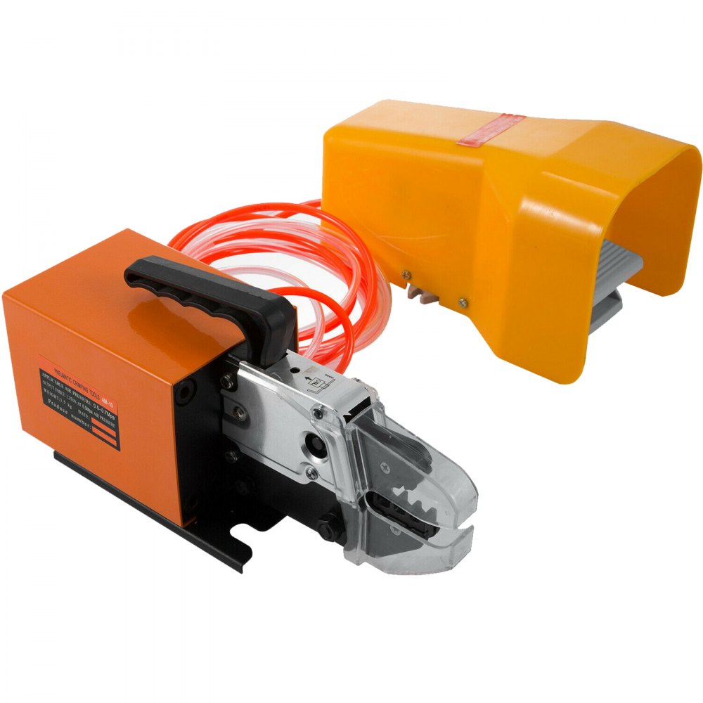 VEVOR Pneumatic Crimping Tool AM-10 Pneumatic Air Powered Wire Terminal Crimping Machine Crimping Up to 16mm2 Pneumatic Crimper (AM-10 Crimper) - AM10QDDZYJJ000001V0