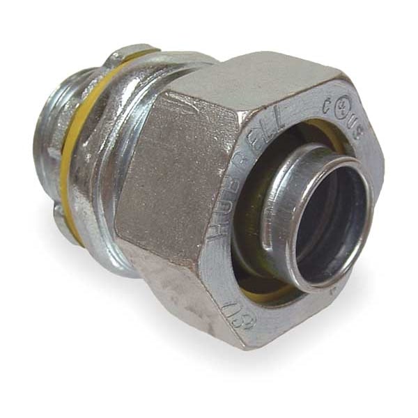 Raco Conduit Fitting Connector, 3 in, Liquid-Tight, Steel, Electro Zinc Plated, Gray - 3412