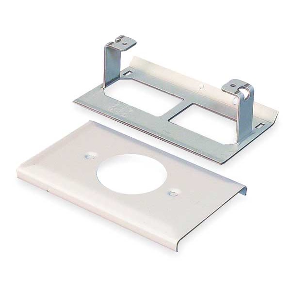 Legrand Raceway Single Receptacle Cover, 3000 Series, 1, 2 Channel, 2 3/4 in W, 1 1/2 in H, 4 1/2 in L - G3033JE