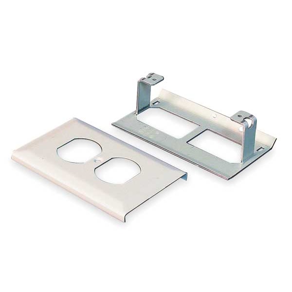 Legrand Raceway Duplex Receptacle Cover, 3000 Series, 1, 2 Channel, 2 3/4 in W, 1 1/2 in H, 4 1/2 in L - G3043BE