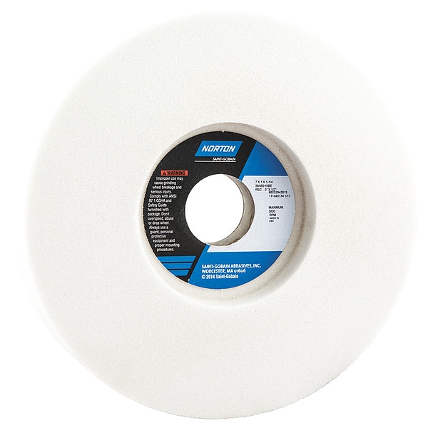Rueda de esmeril Norton Abrasives, 7x1x1.25, Rec1/S 3x1/2, paquete de 5 - 66252942815