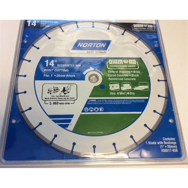 Gator Finishing 14 in. Segmented Rim Diamond Saw Blade - 241446