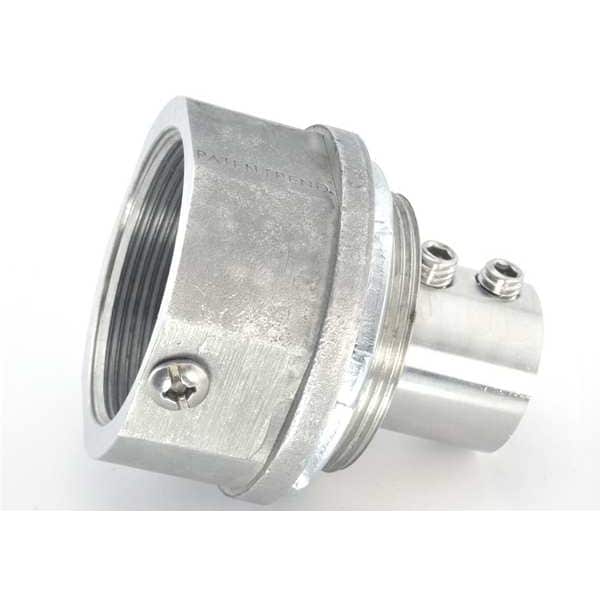 Bridgeport Fittings EMT/Rigid Grounding Hub, 1-1/4 in, Set Screw; Threaded, Stainless Steel, Plain - MCH-125