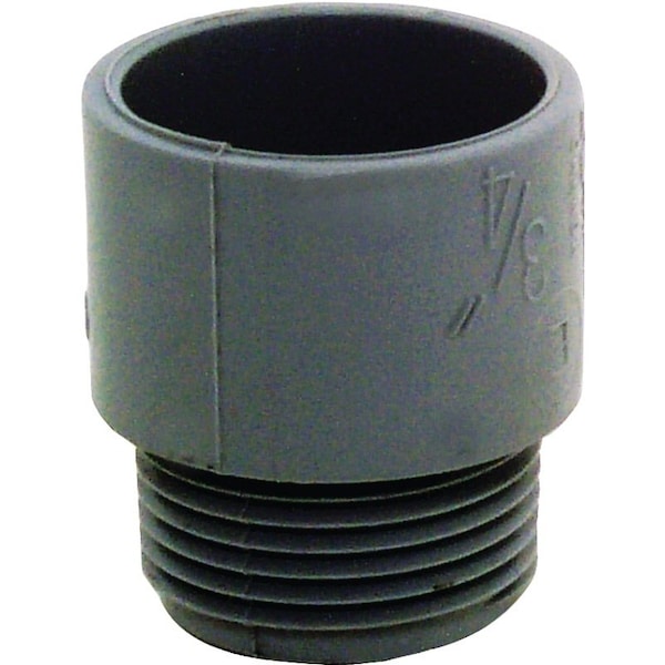 Carlon Conduit Fitting Threaded, PVC Coated, Gray - E943E-CTN