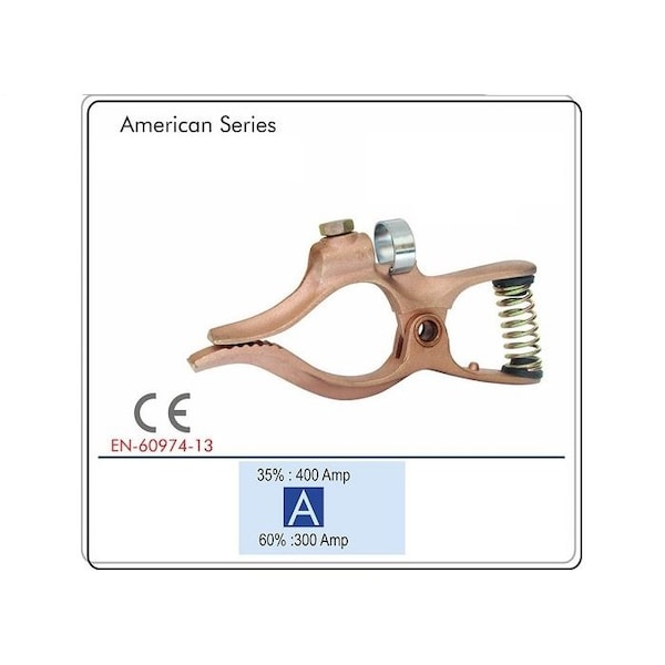 Star Tech Weld Copper Ground Clamp Compatible with Tweco Welding Ground Clamp 300 Amps - GC-300