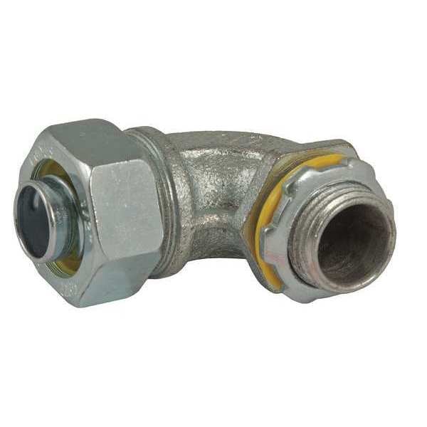 Raco Conduit Fitting Connector, 3 in, Liquid-Tight, Steel, Electro Zinc Plated, Gray - 3432