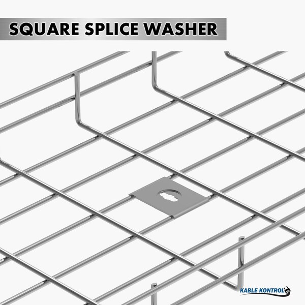 Kable Kontrol Square splice Washer, 304 Stainless Steel, 2PK - KK-SSW-304SS