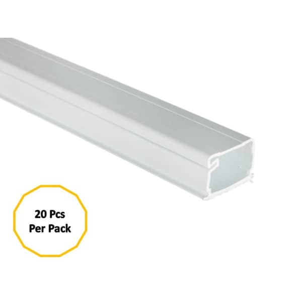 Wire Trak Cover Plate Raceway, 2-1/2 in W, 0.875 in H, 5 ft L, White, 20 PK - WC9375-20