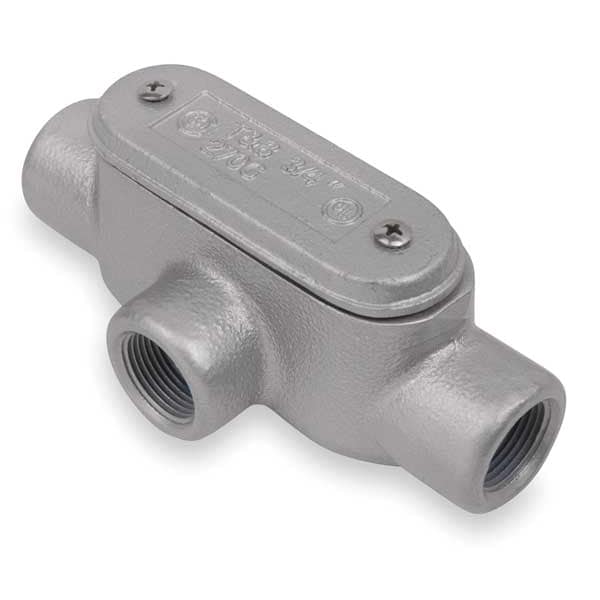 Abb Conduit Outlet Body w/Cover, Iron, T - T37CG-TB