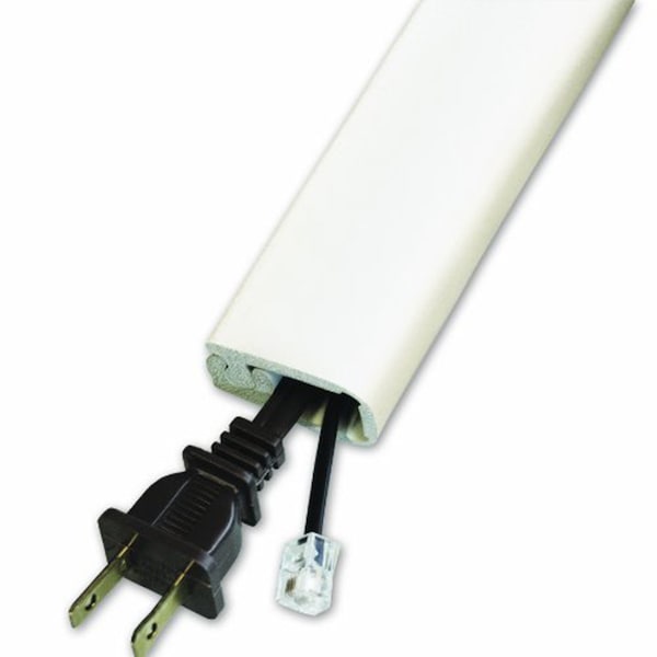 Electriduct Cordline 2-Way Cord Channel - UT Wire - CC-RI-CORDLINE-8-WT