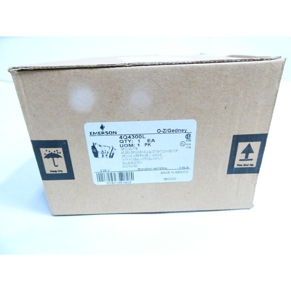 O-Z/Gedney IRON/ZINC 45 DEG GROUNDING LIQUIDTIGHT 3IN CONNECTOR - 4Q4300L