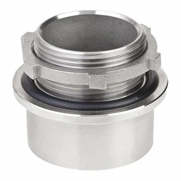 Calbrite IMC Grounding Hub, 1 in, Threaded, 316 Stainless Steel, Polished, Silver - S61000LT00