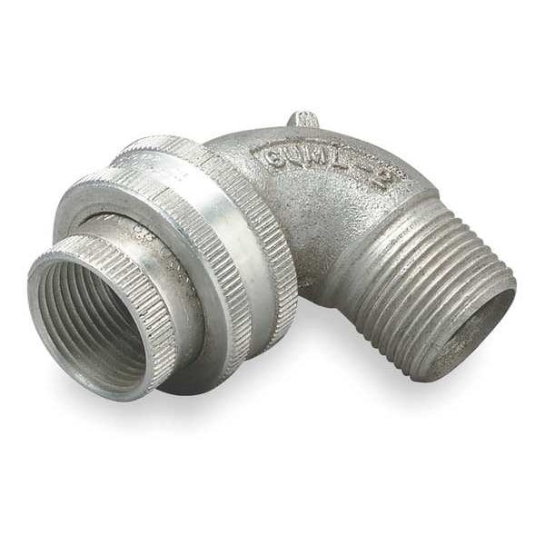 Hubbell Killark IMC Union, 3/4 in, Threaded, Steel, Electro Zinc Plated, Gray - GUML-2MWW