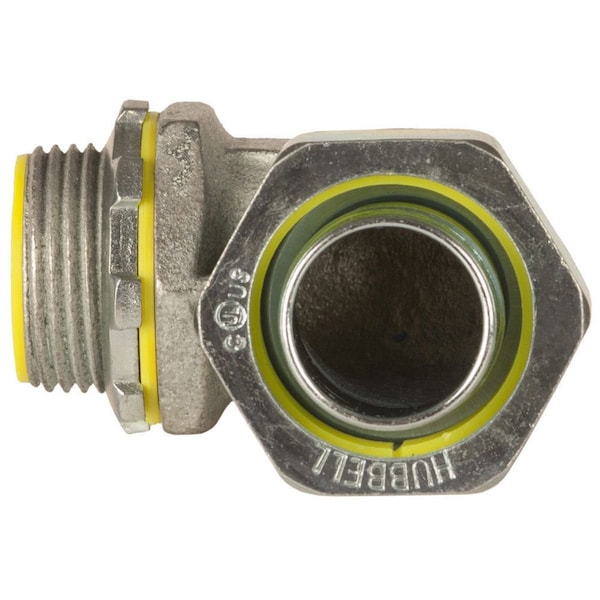 Raco Conduit Fitting Connector, 3/4 in, Liquid-Tight, Steel, Electro Zinc Plated, Gray - 3543
