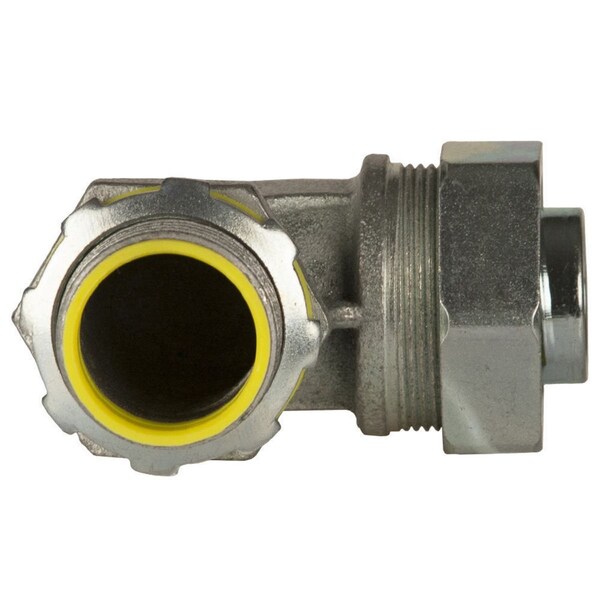 Raco Conduit Fitting Connector, 3/4 in, Liquid-Tight, Steel, Electro Zinc Plated, Gray - 3543