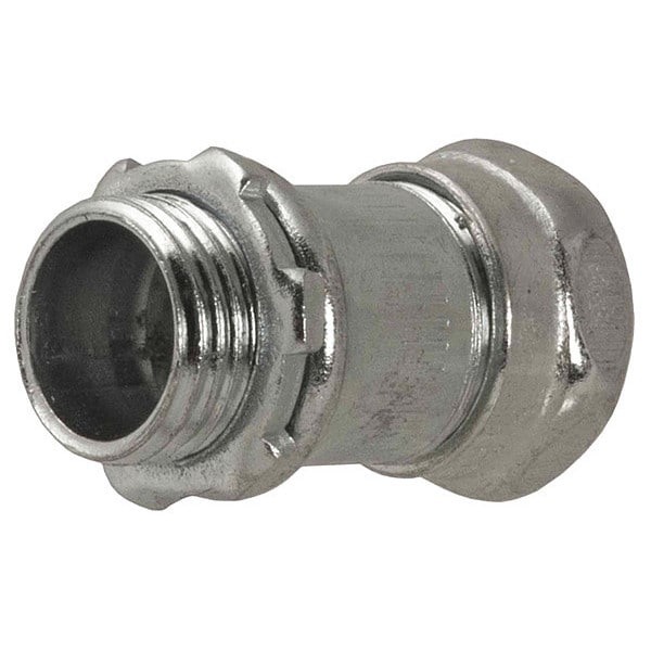 Raco EMT Grounding Connector, 3/4 in, Compression, Steel, Zinc Plated - 2903