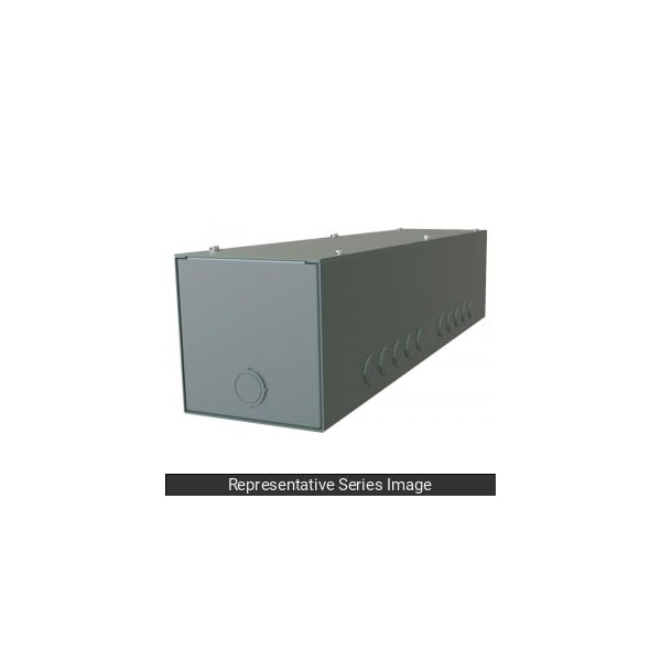 Hammond Type 1 Gutter Trough w/KO, 4X4X18, Steel/Gray - CGT1844