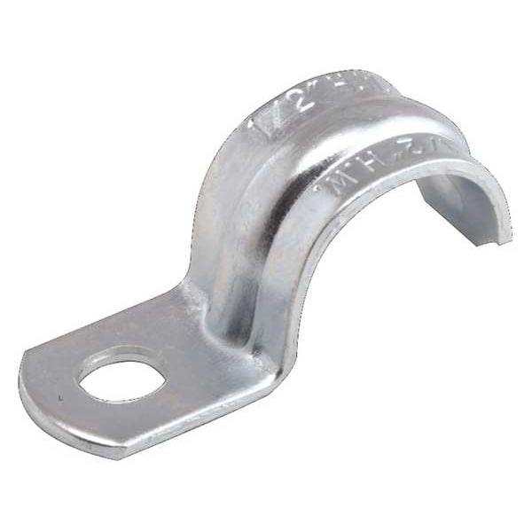 Raco One Hole Strap, Conduit; Pipe Use, 3/4 in, Steel, Zinc Plated - 1333