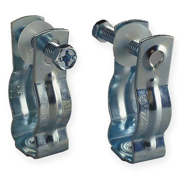 Nvent Caddy Clamp, Conduit; EMT; Pipe Use, 3/4 in, Steel, Galvanized - CD1B