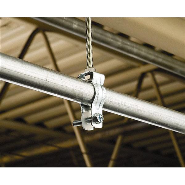 Nvent Caddy Clamp, Conduit; EMT; Pipe Use, 3/4 in, Steel, Galvanized - CD1B