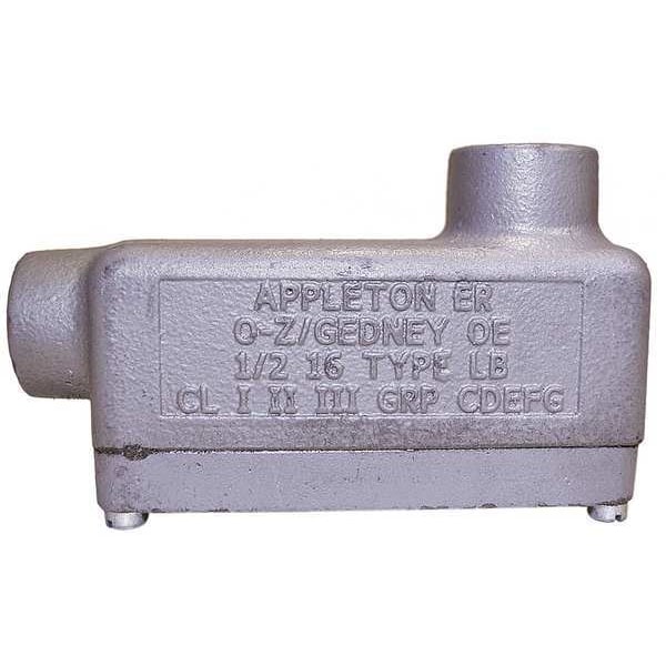 Appleton Electric Conduit Outlet Body w/Cover, Iron, LB - ERLB50