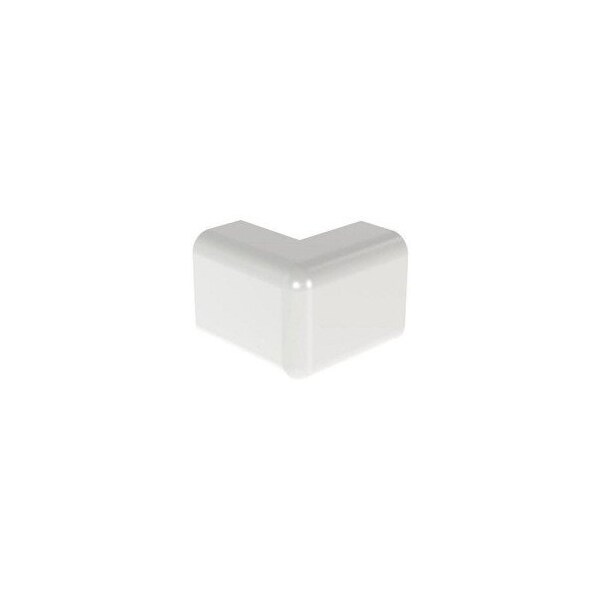 Panduit Raceway Fittings, 1.05'' x 1.05'' x 0.44'', White, Rigid PVC, Snap-On Mount, Low Vage, Outside Corn - OCF3WH-E