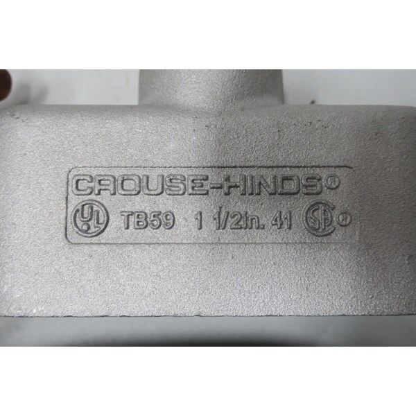 Crouse Hinds CONDULET MARK 9 ALUMINUM TB 1-1/2IN CONDUIT OUTLET BODIES AND Box, 2PK - TB59