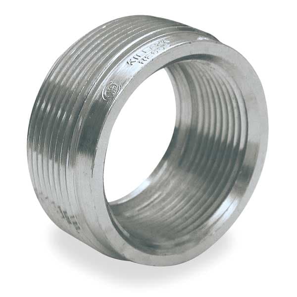 Hubbell Killark IMC Reducing Bushing, 1-1/2 in x 2 in, Threaded, Steel, Electro Zinc Plated, Gray - RE65S