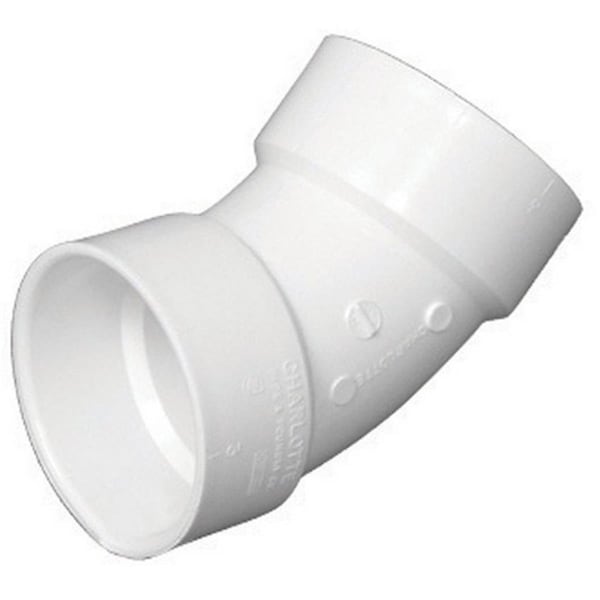 Charlotte Pipe And Foundry PVC003210800HA 105 in 45 Degree PVC Elbow - 42660