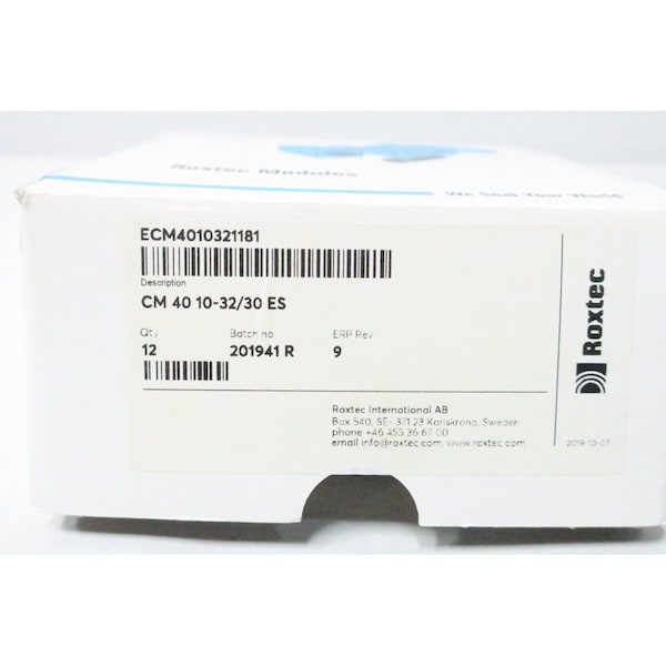 Roxtec CM 40 10-32/30 ES GLAND MODULE CONDUIT PARTS AND ACCESSORY, 12PK - ECM4010321181