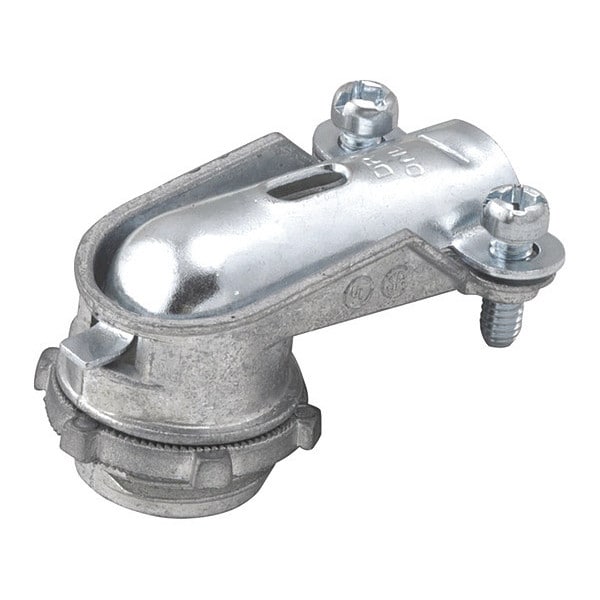 Raco AC Grounding Connector, 1/2 in, Push-On, Zinc Alloy, Zinc Plated, Gray - 2692
