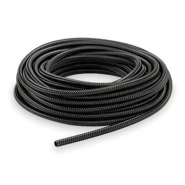 Hubbell Wiring Device-Kellems Liquid-Tight Flex Plastic Conduit, 3/4 in Trade Size, 100 ft, 3 in Bend, PVC, Black - B2075