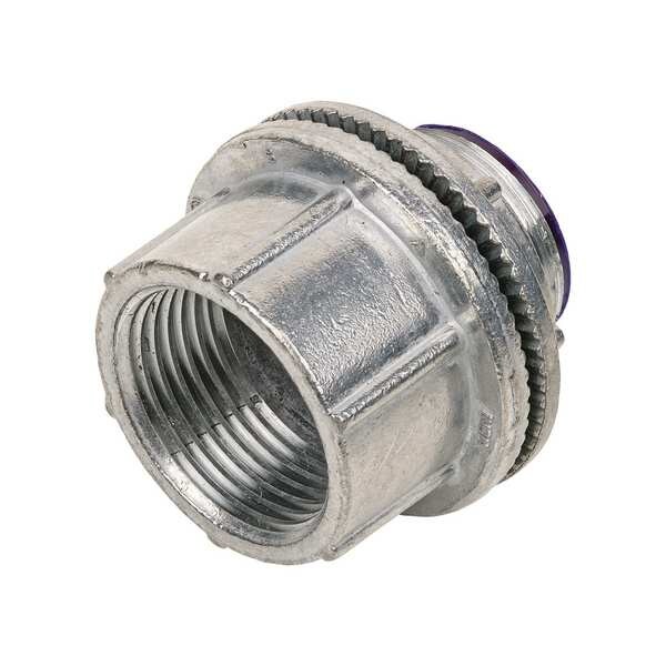 Hubbell Killark Conduit Fitting Grounding Hub, 1/2 in, Zinc Alloy, Plain, Gray - WH-1