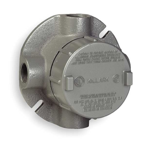 Hubbell Killark Conduit Outlet Body, Aluminum, XTF - GECXTF-2