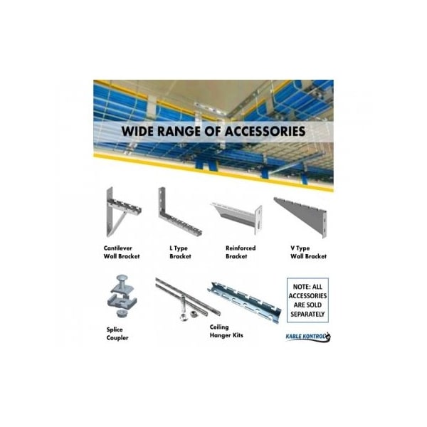 Kable Kontrol Reinforced Wall Support Bracket, 12'' Wide - KK-RFB-12-EZ