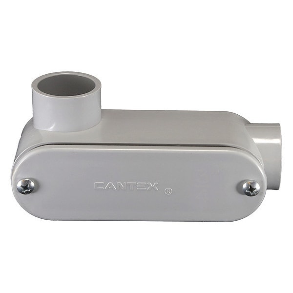 Cantex Conduit Outlet Body, PVC, LL, Conduit Outlet Hub Size: 3/4" - 5133661