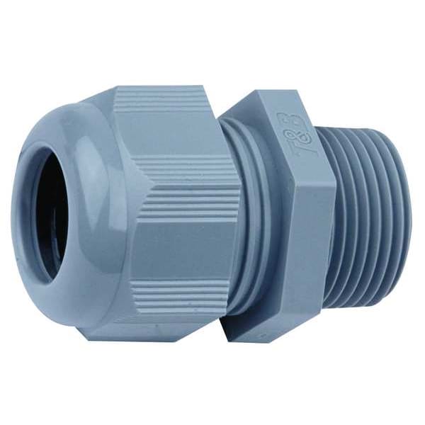 Abb Conduit Fitting Grounding Connector, 1/2 in, Liquid-Tight, Nylon, Gray - CC-NPT-12-G-3
