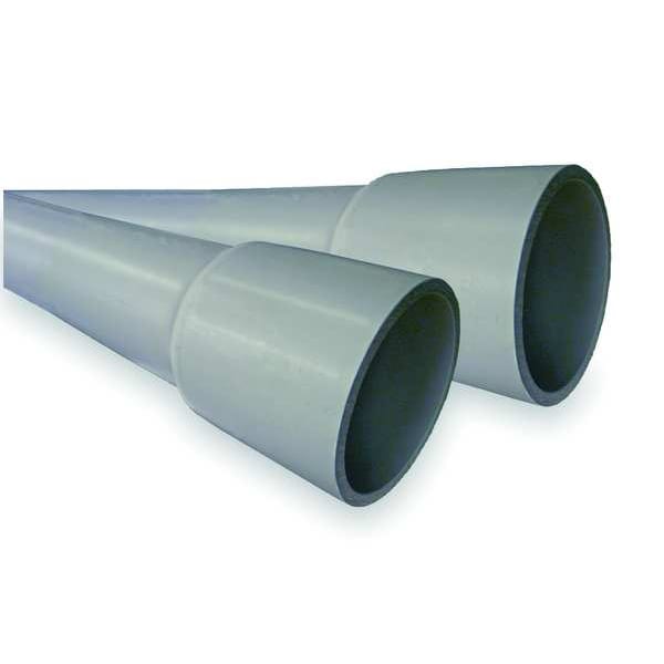 Cantex Non-Metallic Conduit, Schedule 80, 3/4 in Trade Size, 10 ft, PVC - A53AG12